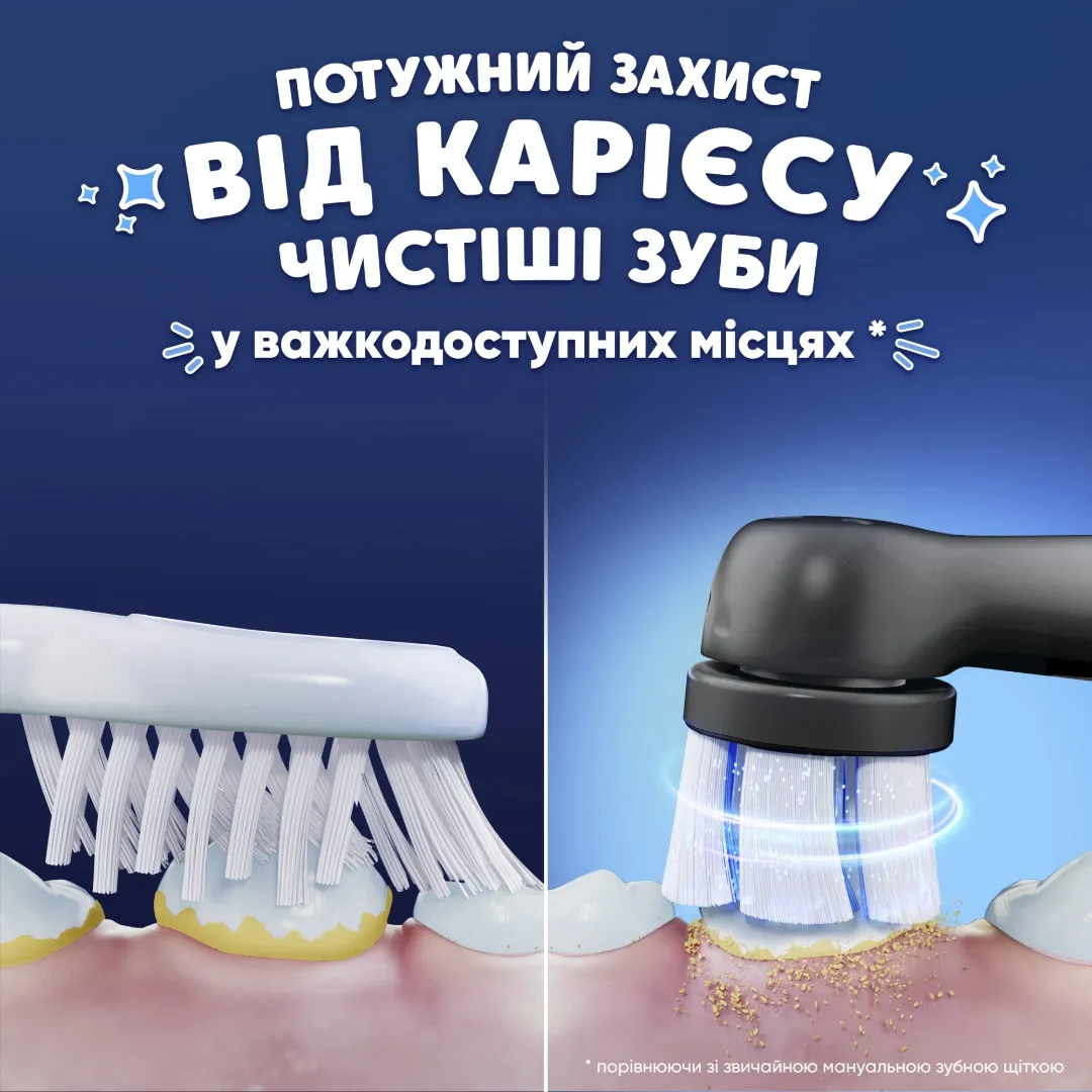 Насадка для зубної щітки Braun Oral-B Kids Spider-Man (Black) — фото 4