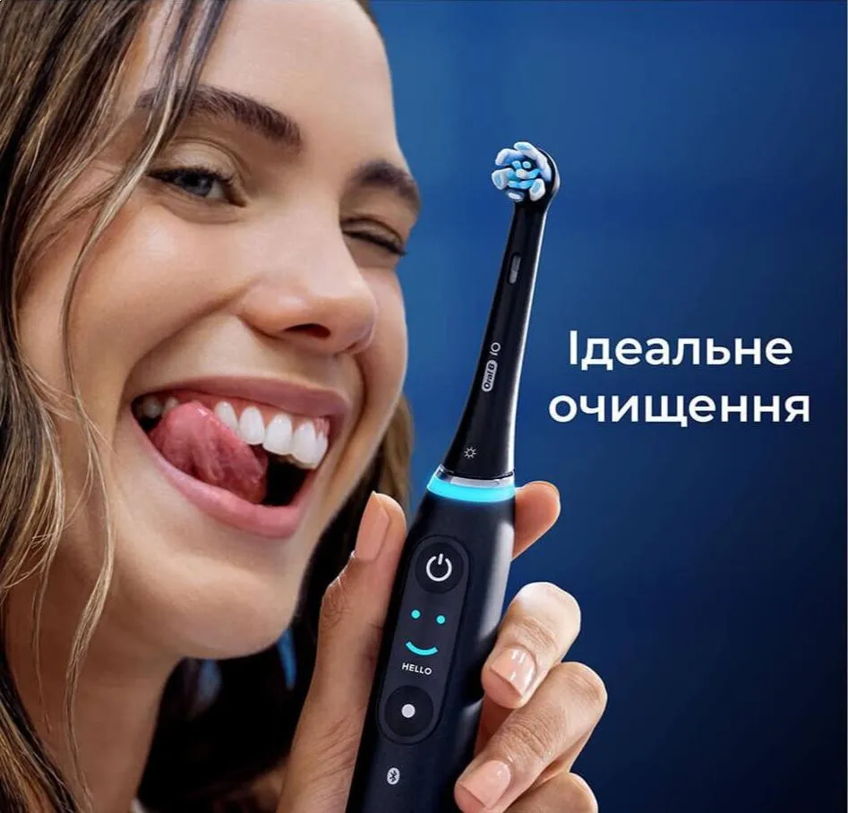 Насадка для зубної щітки Braun Oral-B iO Radiant White (Black) — фото 3