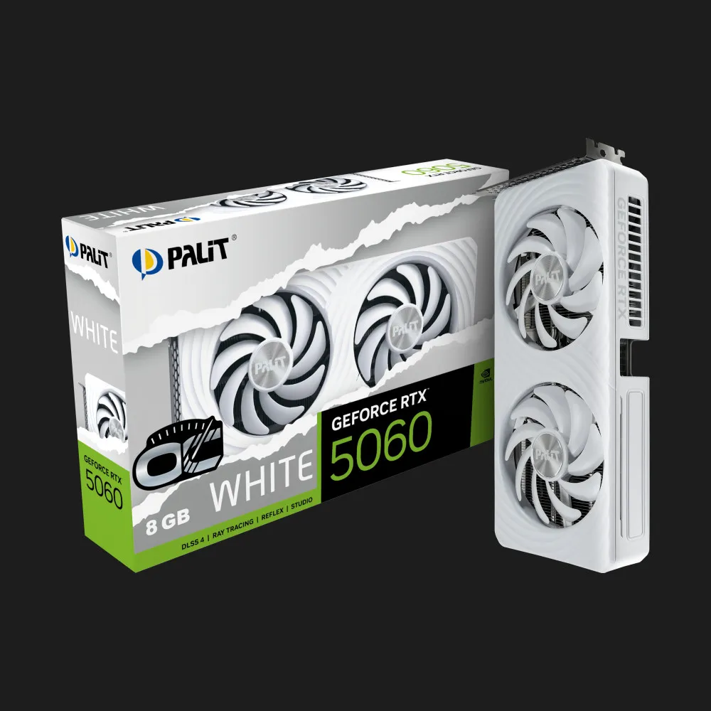 Видеокарта Palit GeForce RTX 5060 White OC 8GB (NE75060U19P1-GB2063M)