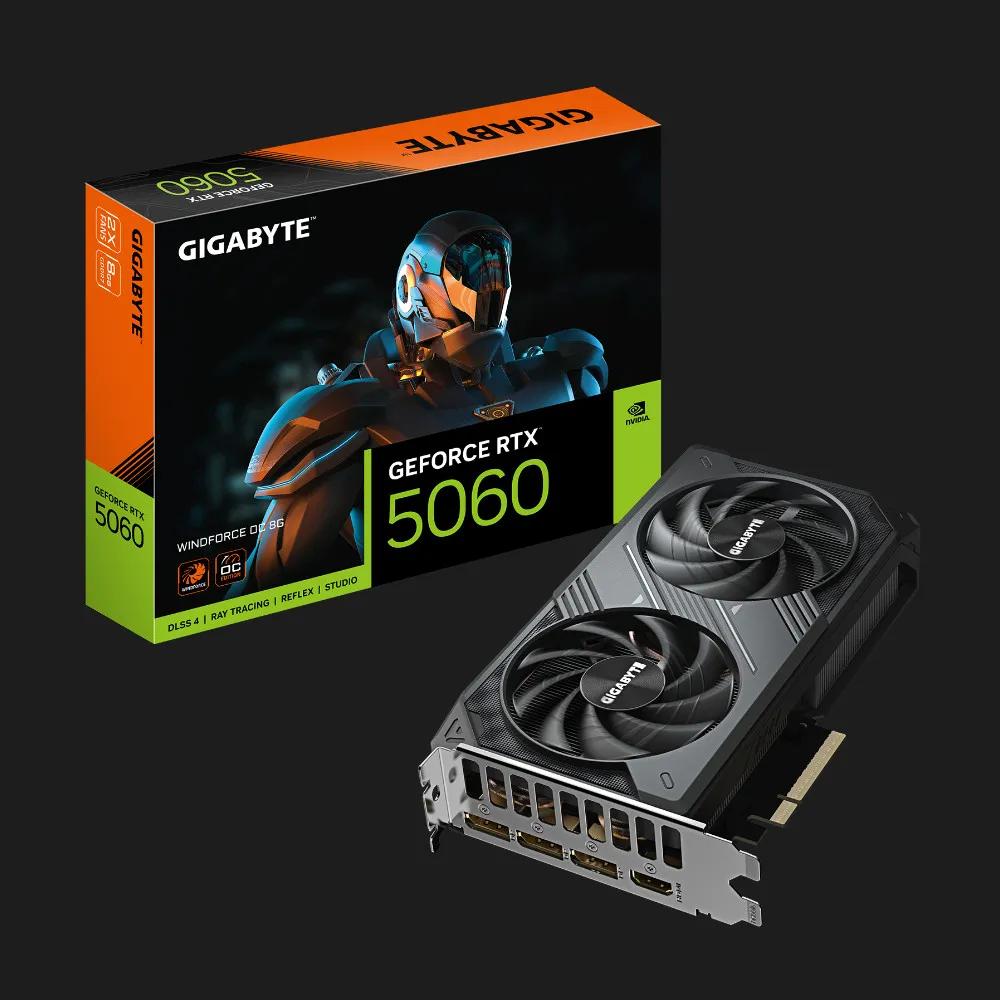 Відеокарта GIGABYTE GeForce RTX 5060 WINDFORCE OC 8GB (GV-N5060WF2OC-8GD) — фото 9