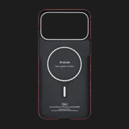 Чохол Pitaka MagEZ Ultra-Slim Case для iPhone 17 Pro (Red/Gold)