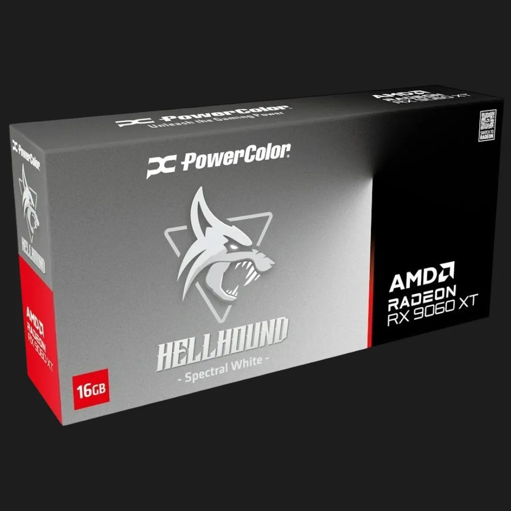 Відеокарта PowerColor Radeon RX 9060 XT Hellhound Spectral White 16GB (RX9060XT 16G-L/OC/WHITE) — фото 5
