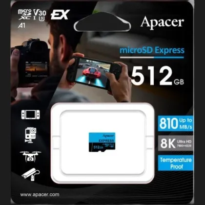 Карта памяти Apacer microSDXC Express 512Gb class 10 V30 A1 (Compatible with Nintendo Switch 2)