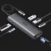 Переходник UGREEN CM512 USB-C to HDMI+2xUSB 3.2+USB-C 3.2+RJ-45+PD Power Converter (Gray) (45000)