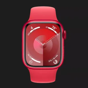 б/у Apple Watch Series 9 GPS 41mm PRODUCT RED Aluminum Case with PRODUCT RED Sport Band - S/M (MRXG3) (Как Новый)