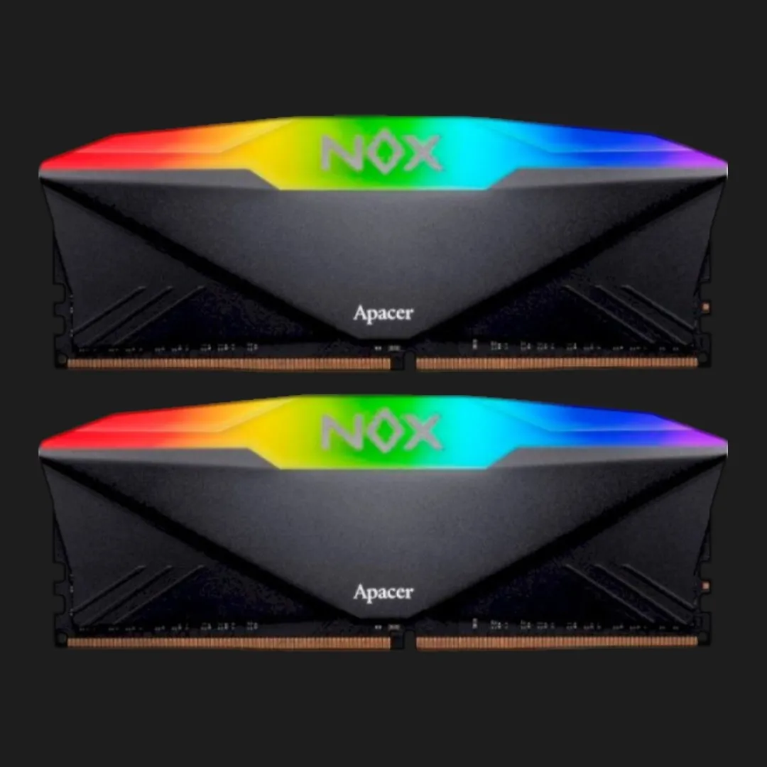 Оперативна памʼять Apacer NOX RGB DDR4 16GB 2x8GB 3200MHz (AH4U16G32C28YNBAA-2)