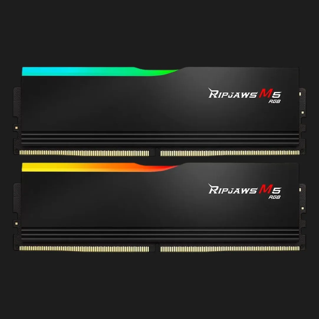 Оперативна памʼять G.Skill Ripjaws M5 RGB DDR5 32GB 2x16GB 6000MHz (F5-6000J3238F16GX2-RM5RK)