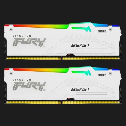 Оперативная память Kingston Fury Beast RGB DDR5 32GB 2x16GB 6400MHz (KF564C32BWEAK2-32)