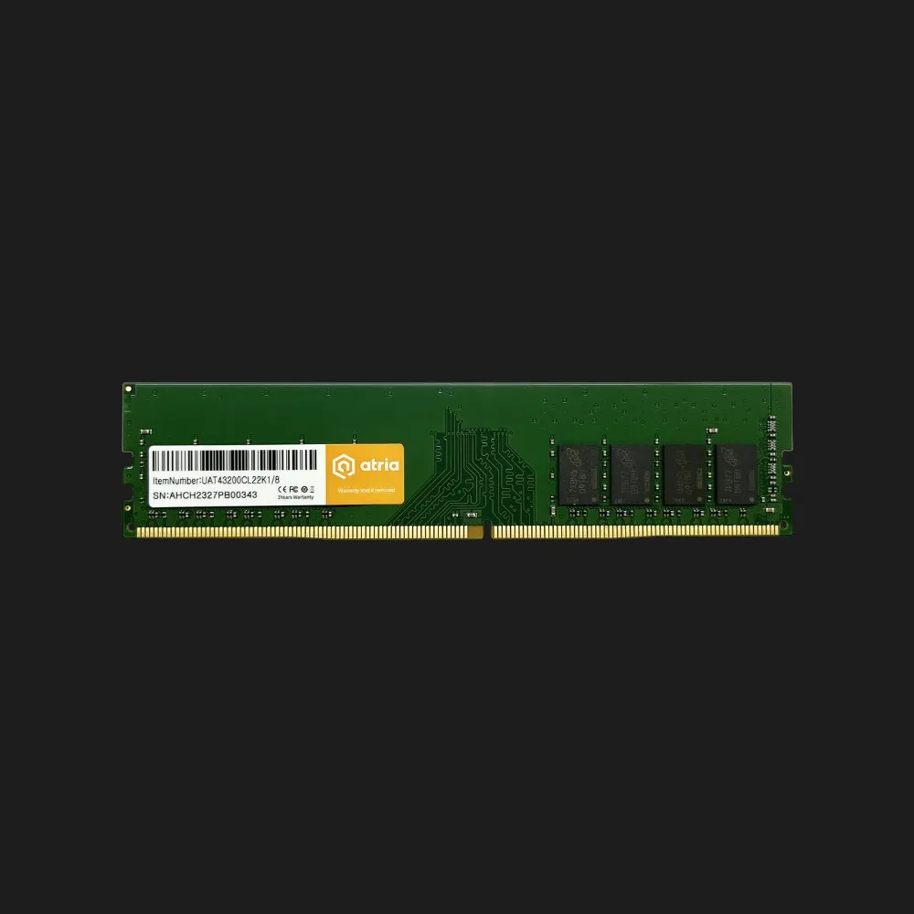Оперативна памʼять ATRIA DDR4 8GB 1x8GB 3200MHz (UAT43200CL22K1/8)