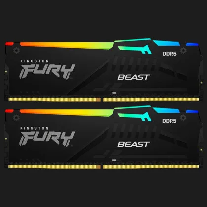 Оперативная память Kingston Fury Beast RGB DDR5 16GB 2x8GB 5600MHz (KF556C40BBAK2-16)