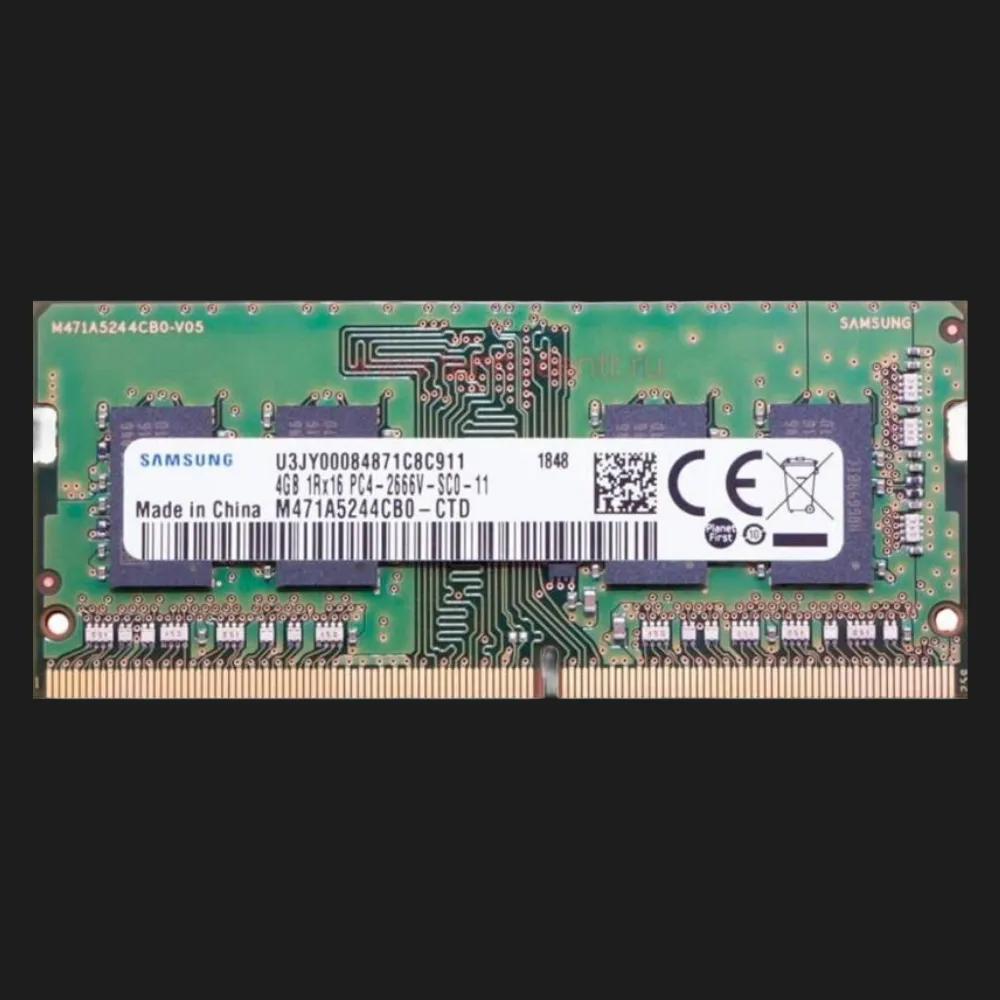 Оперативна памʼять Samsung SO-DIMM DDR4 4GB 1x4GB 2666MHz (M471A5244CB0-CTD)