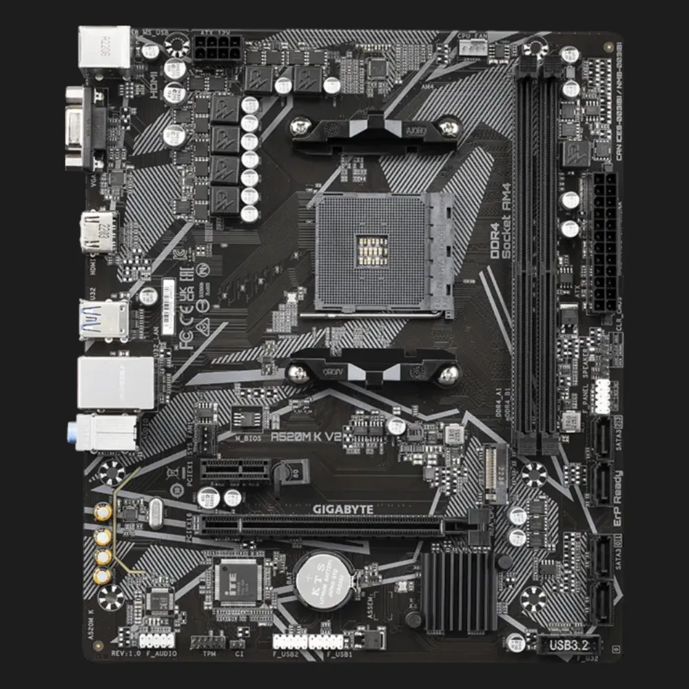 Материнская плата GIGABYTE A520M K V2 1.1 (sAM4) (A520M K V2 1.1)