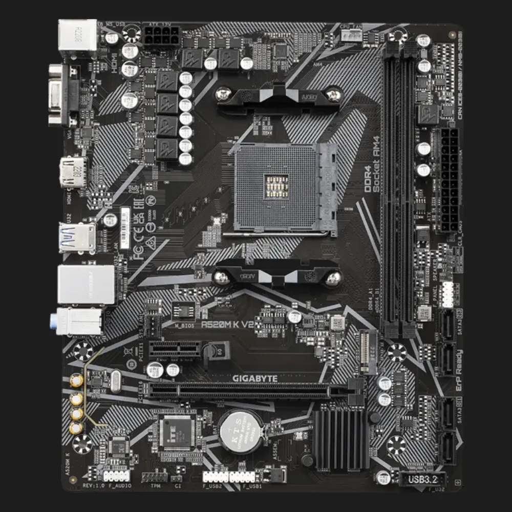 Материнська плата GIGABYTE A520M K V2 1.1 (A520M K V2 1.1)