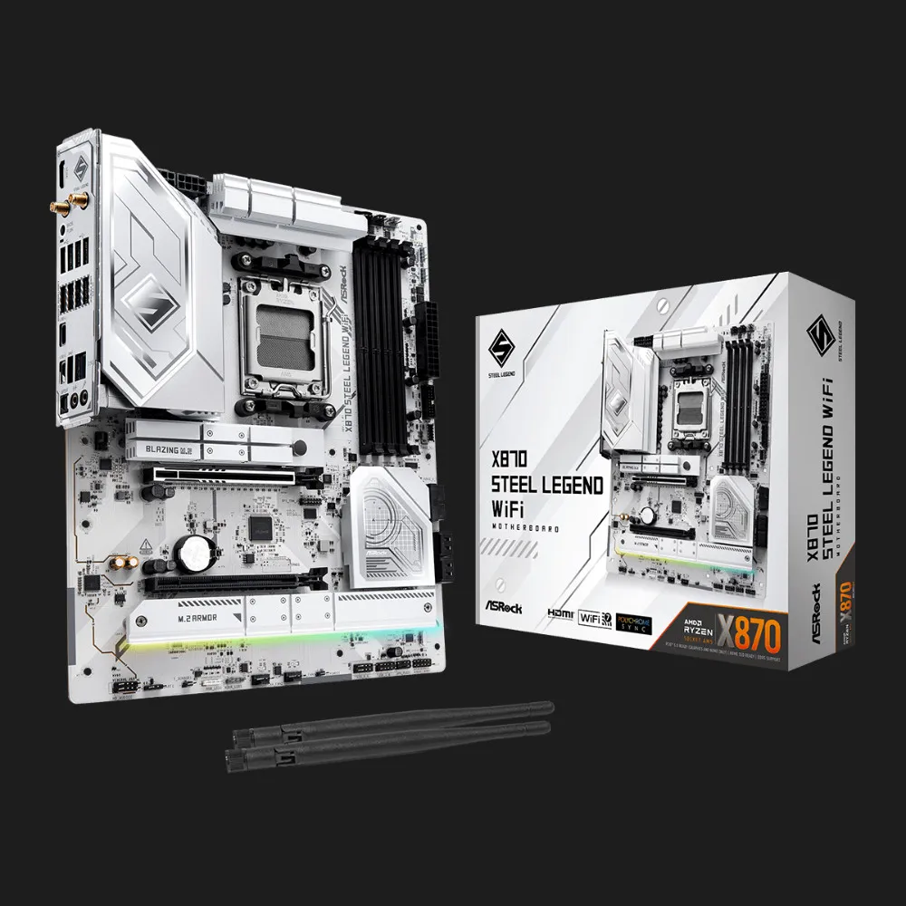Материнская плата ASRock X870 STEEL LEGEND WIFI (sAM5) (X870 STEEL LEGEND WIFI)