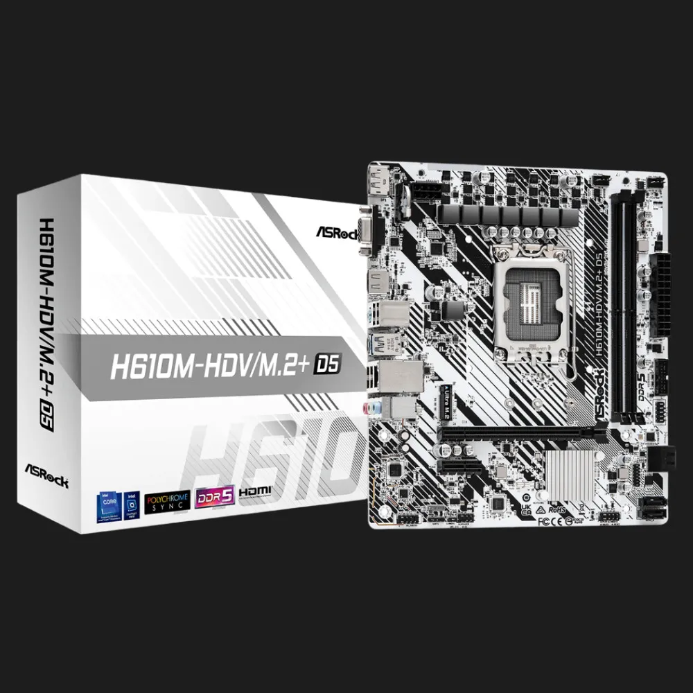 Материнська плата ASRock H610M-HDV/M.2+ D5 (s1700) (H610M-HDV/M.2+ D5)