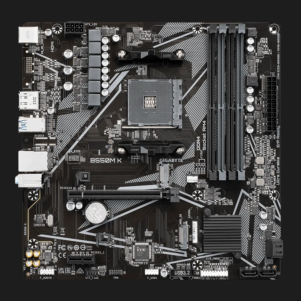Материнська плата GIGABYTE B550M K (B550M K)