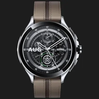 Xiaomi Watch 2 Pro Silver with Brown Leather Strap (BHR7216GL)