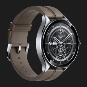 Xiaomi Watch 2 Pro Silver with Brown Leather Strap (BHR7216GL)