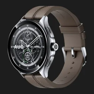 Xiaomi Watch 2 Pro Silver with Brown Leather Strap (BHR7216GL)
