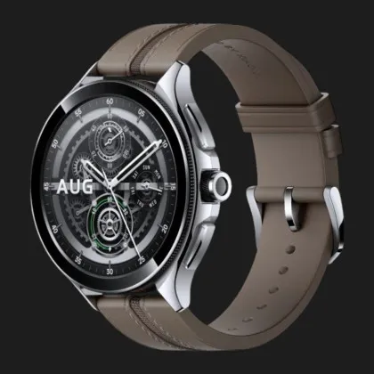 Xiaomi Watch 2 Pro Silver with Brown Leather Strap (BHR7216GL)