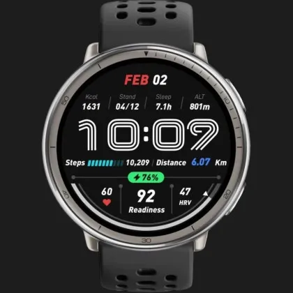 Смарт-годинник Amazfit Active 2R Black Silicone Band (Black)