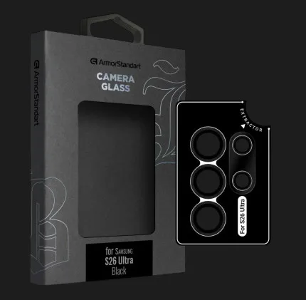 Защитное стекло для камеры ArmorStandart Supreme Black Icon для Samsung S26 Ultra (Black)