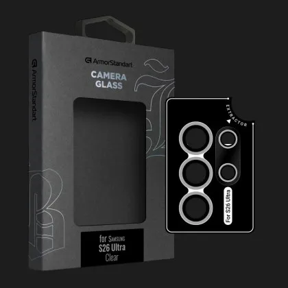 Защитное стекло для камеры ArmorStandart Supreme Black Icon для Samsung S26 Ultra (Clear)