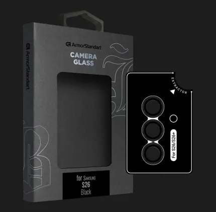 Защитное стекло для камеры ArmorStandart Supreme Black Icon для Samsung S26 (Black)