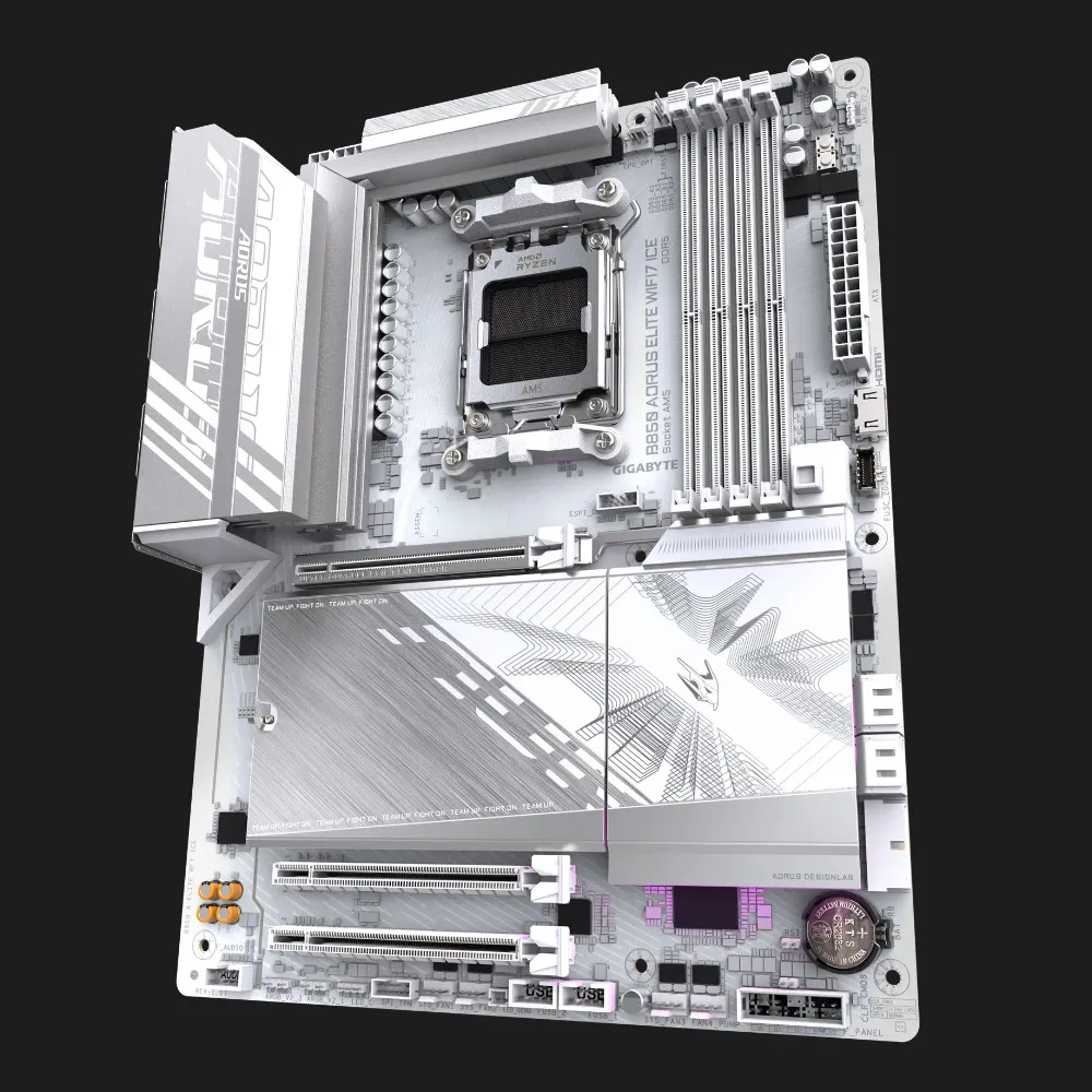 Материнська плата GIGABYTE B850 A ELITE WIFI7 ICE 1.1 (sAM5) (B850 A ELITE WF7 ICE 1.1) — фото 3