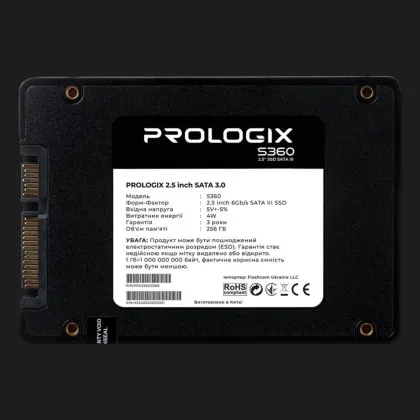 Накопичувач SSD Prologix S360 256GB SATA (PRO256GS360)