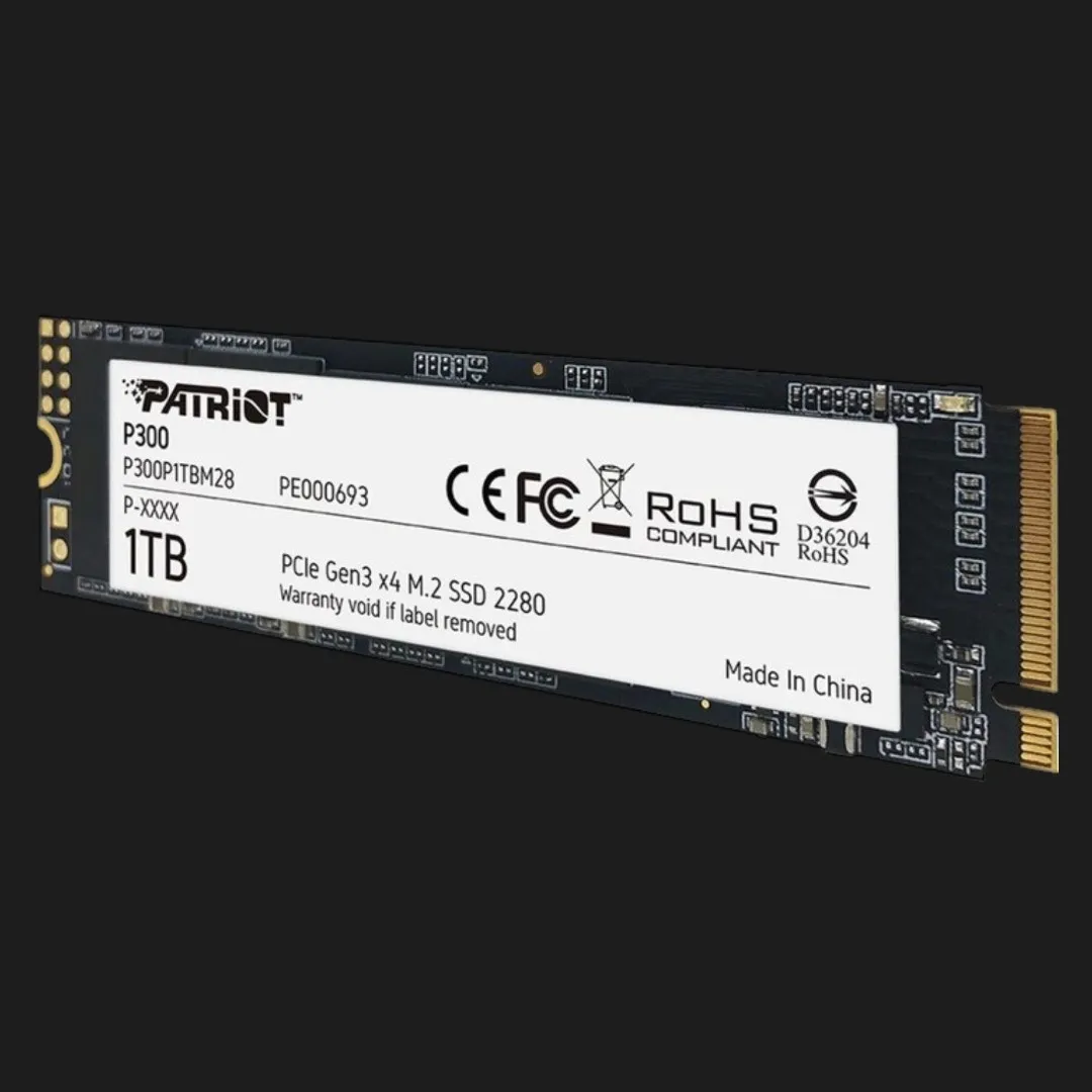 Накопичувач SSD Patriot P300 1TB NVMe PCIe 3.0 (P300P1TBM28) — фото 2