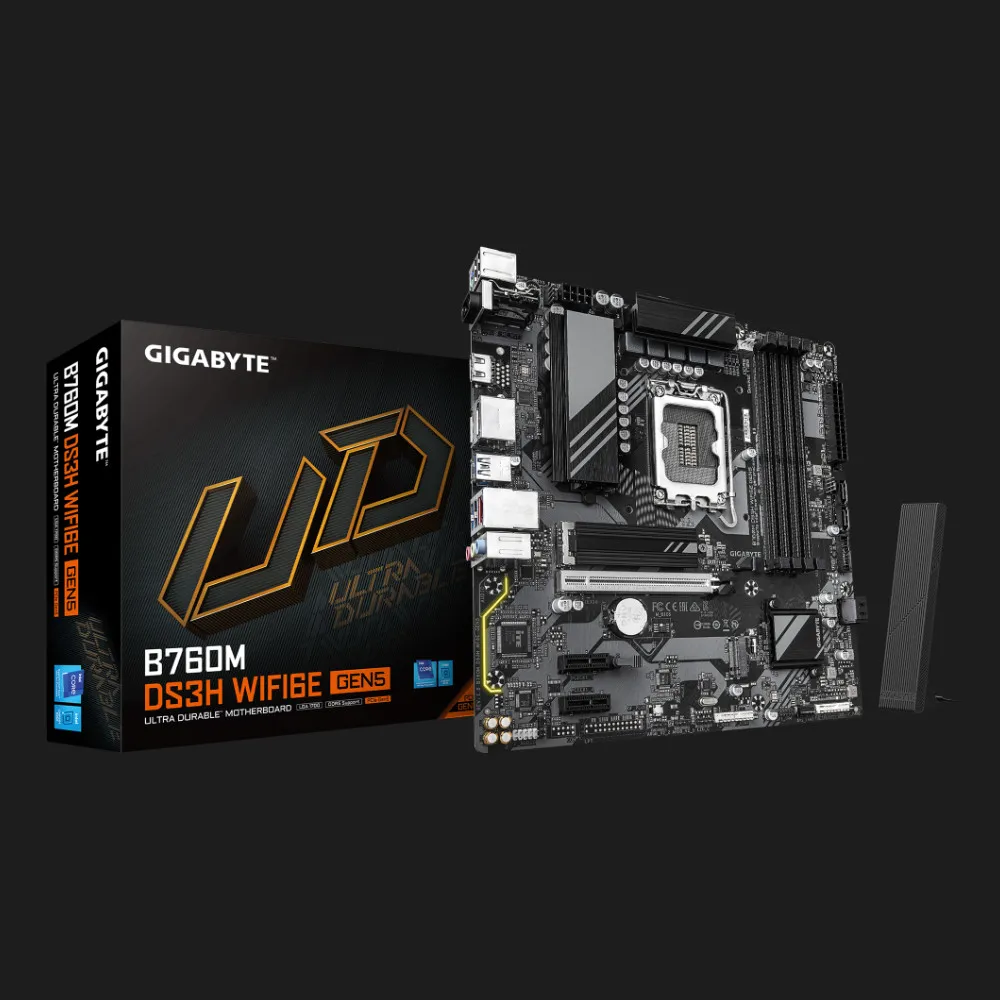 Материнська плата GIGABYTE B760M DS3H WIFI6E GEN5 (B760M DS3H WF6E GEN5) — фото 4