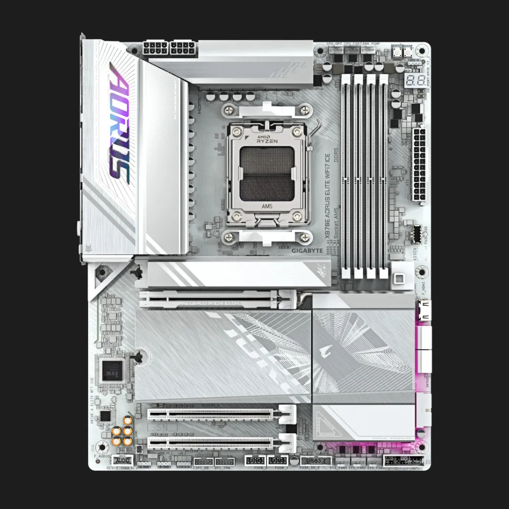 Материнська плата GIGABYTE X870E A ELITE WIFI7 ICE 1.2 (sAM5) (X870E A ELITE WF7 ICE 1.2)