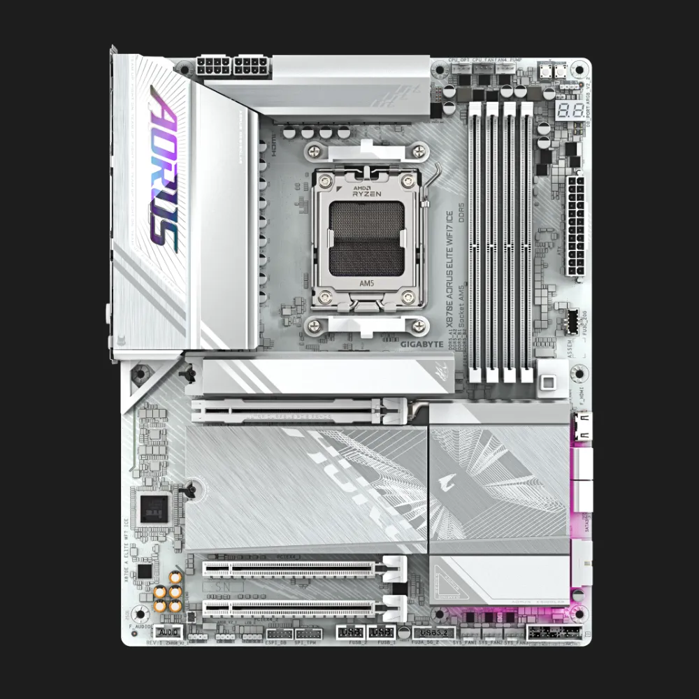 Материнська плата GIGABYTE X870E A ELITE WIFI7 ICE 1.2 (sAM5) (X870E A ELITE WF7 ICE 1.2)