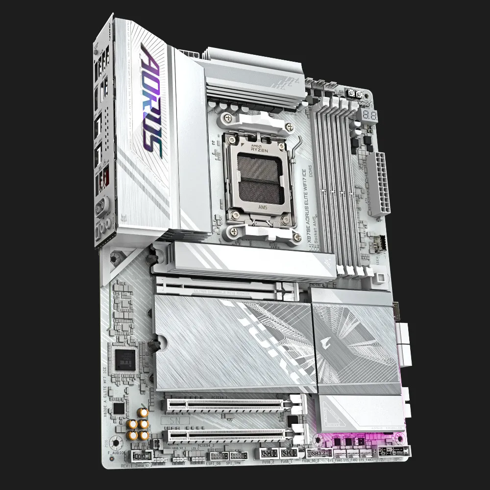 Материнська плата GIGABYTE X870E A ELITE WIFI7 ICE 1.2 (sAM5) (X870E A ELITE WF7 ICE 1.2)