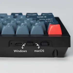 Ігрова клавіатура Keychron V1 Max 84 Key RGB Hot-Swap Gateron Jupiter Red Knob Carbon (Black) (V1MD1_KEYCHRON)