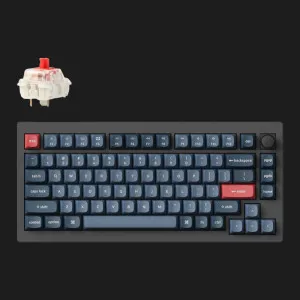 Ігрова клавіатура Keychron V1 Max 84 Key RGB Hot-Swap Gateron Jupiter Red Knob Carbon (Black) (V1MD1_KEYCHRON)
