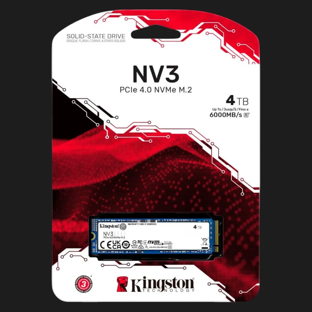 Накопичувач SSD Kingston NV3 4TB NVMe PCIe 4.0 (SNV3S/4000G)