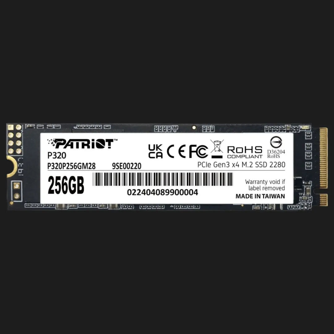 Накопичувач SSD Patriot P320 256GB NVMe PCIe 3.0 (P320P256GM28)