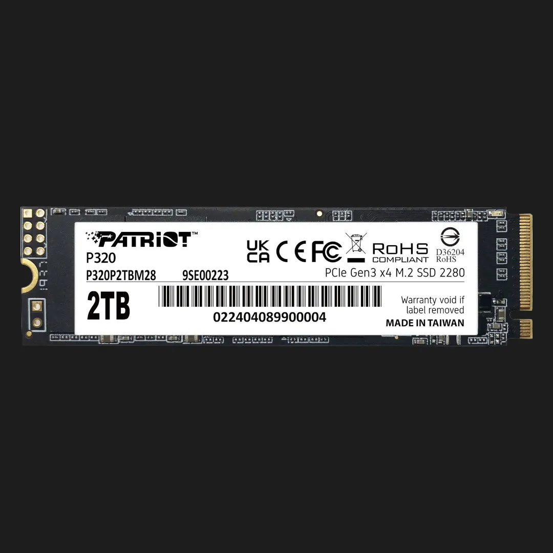 Накопичувач SSD Patriot P320 2TB NVMe PCIe 3.0 (P320P2TBM28)