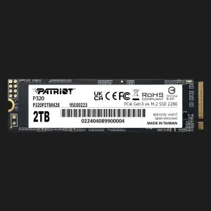 Накопичувач SSD Patriot P320 2TB NVMe PCIe 3.0 (P320P2TBM28)