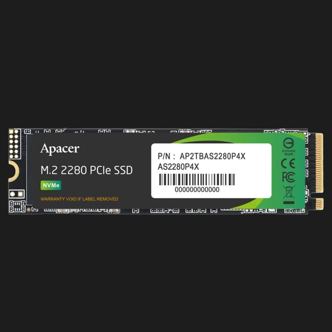 Накопичувач SSD Apacer AS2280P4X 256GB NVMe PCIe 3.0 (AP256GAS2280P4X-1)