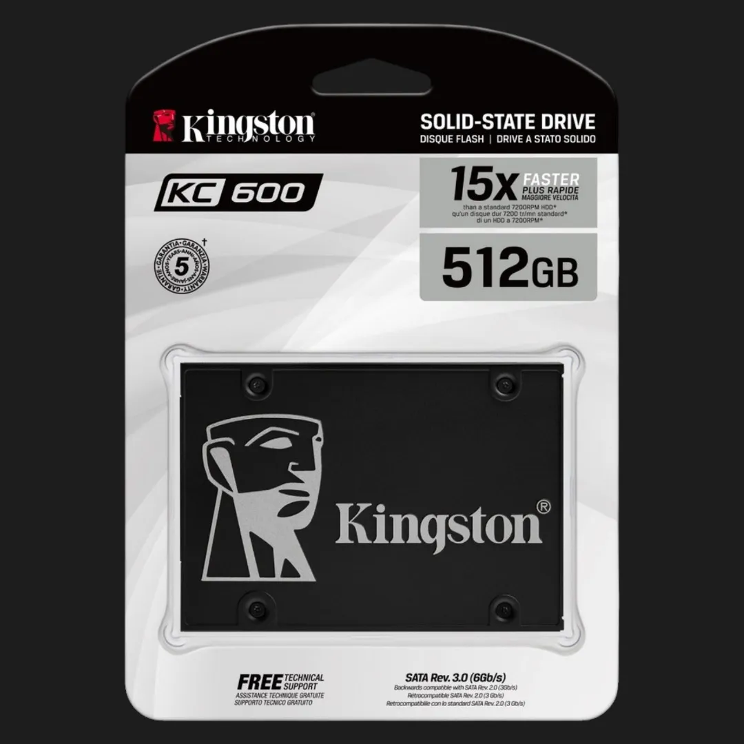 Накопичувач SSD Kingston KC600 512GB SATA (SKC600/512G)
