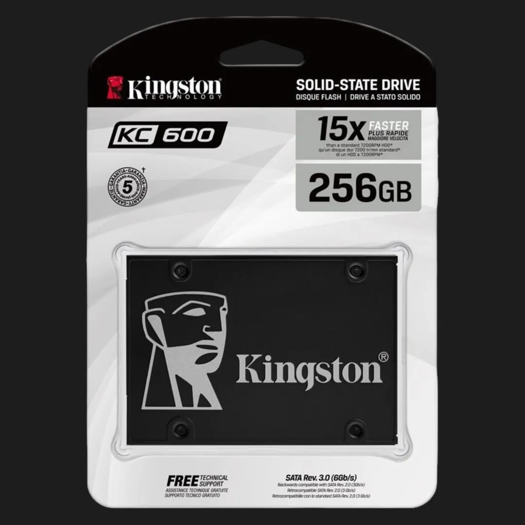 Накопичувач SSD Kingston KC600 256GB SATA (SKC600/256G)