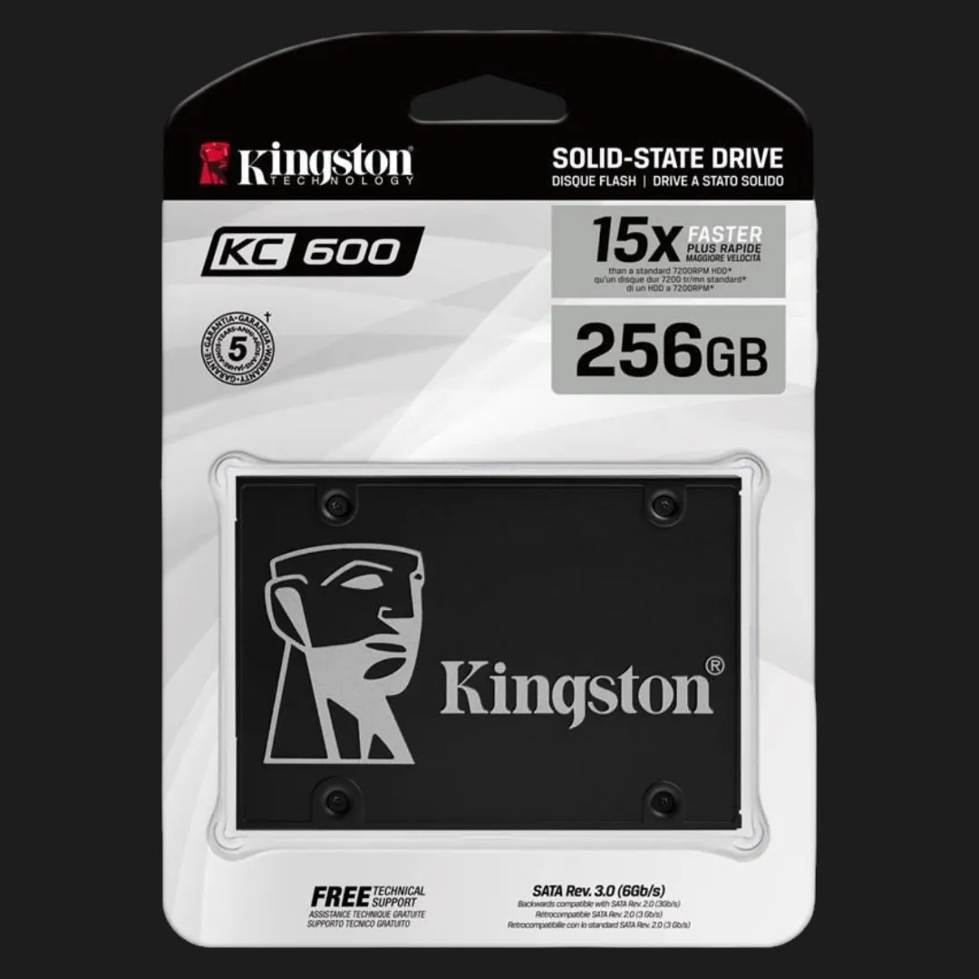 Накопичувач SSD Kingston KC600 256GB SATA (SKC600/256G)