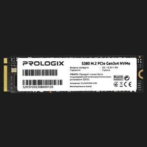 Накопичувач SSD Prologix S380 256GB NVMe PCIe 3.0 (PRO256GS380)