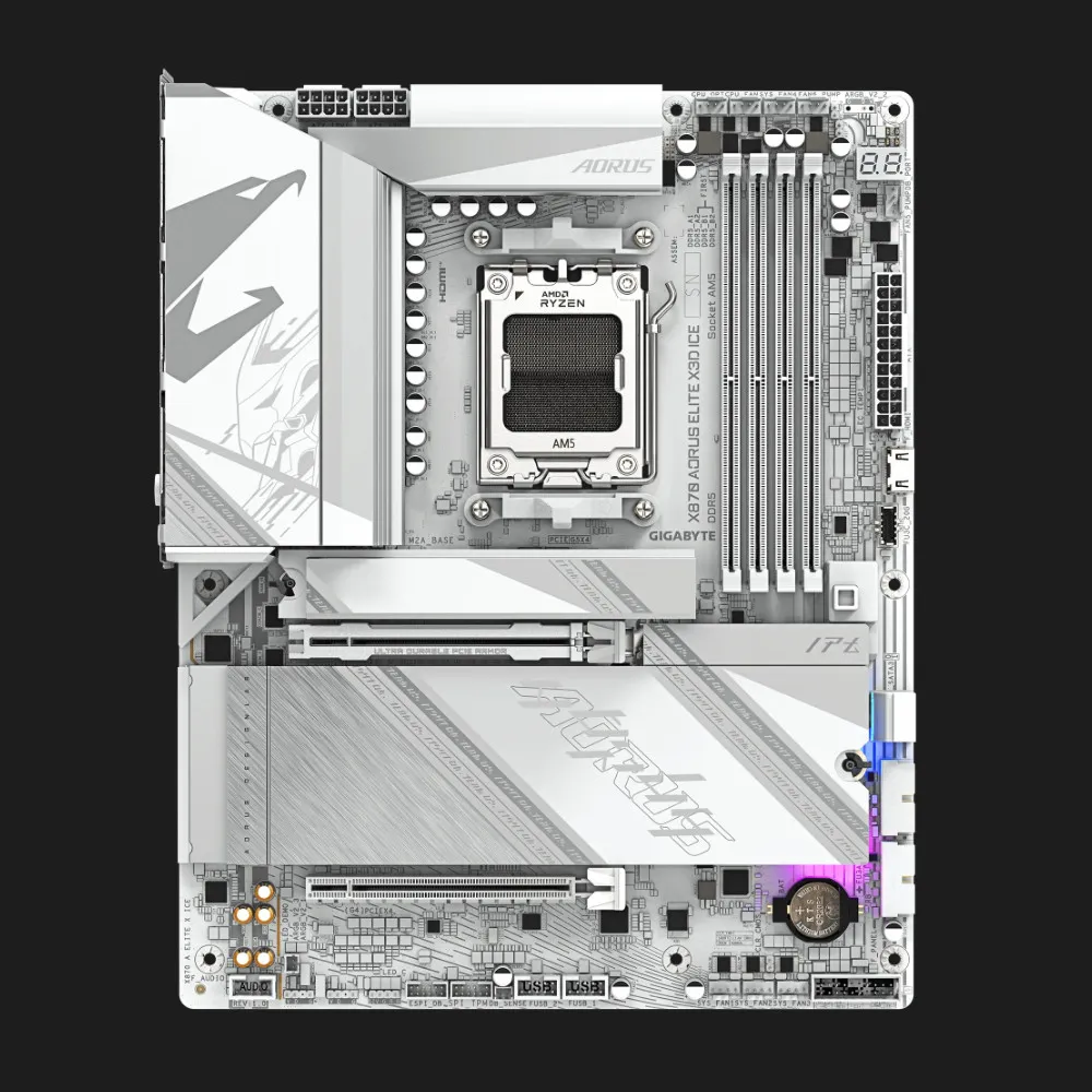 Материнська плата GIGABYTE X870 A ELITE X ICE (sAM5) (X870 A ELITE X ICE)