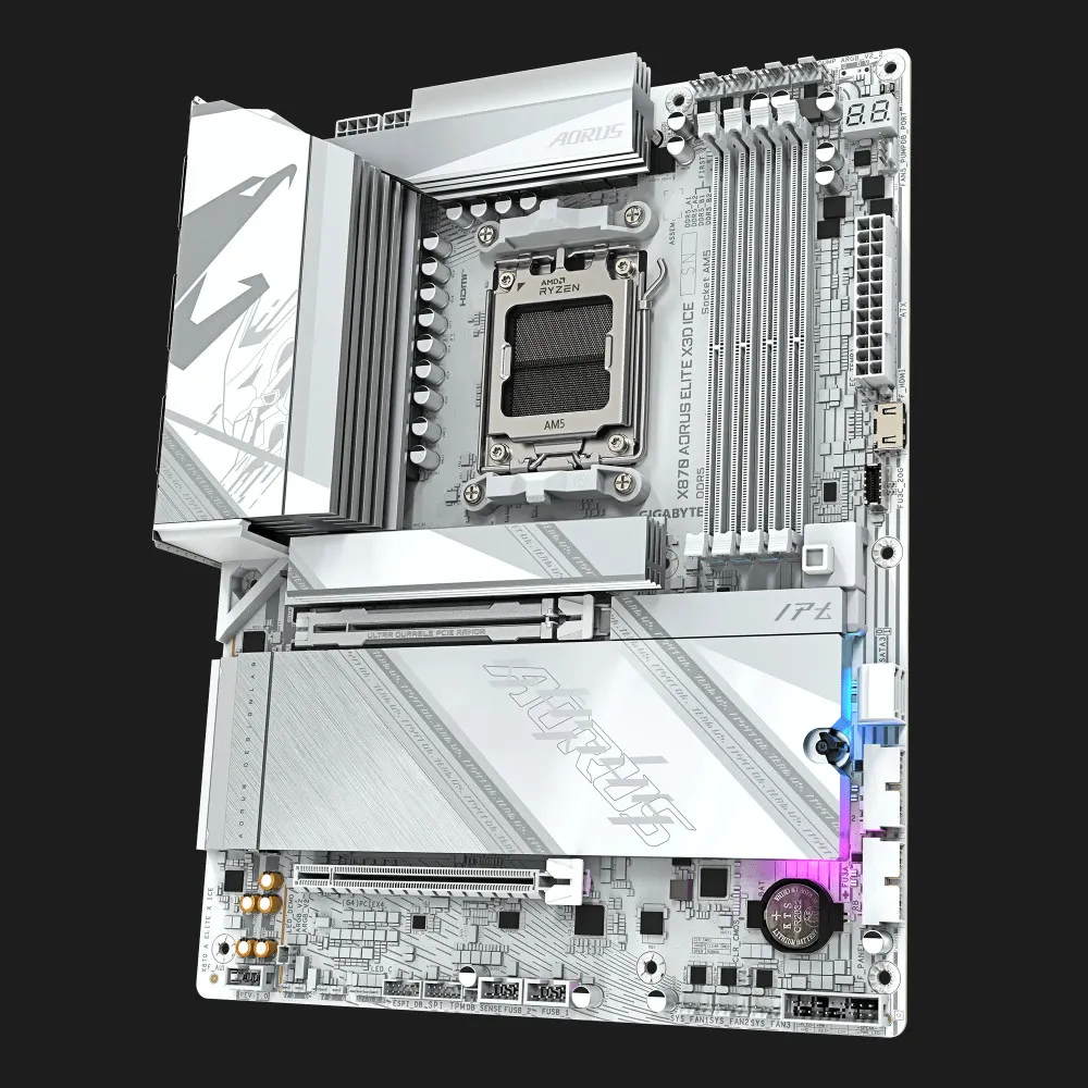 Материнська плата GIGABYTE X870 A ELITE X ICE (sAM5) (X870 A ELITE X ICE)