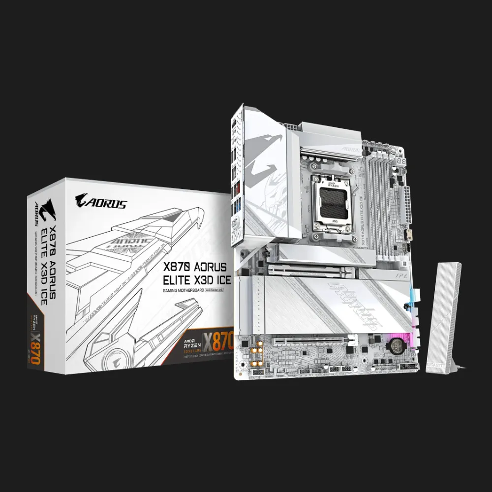 Материнська плата GIGABYTE X870 A ELITE X ICE (sAM5) (X870 A ELITE X ICE)