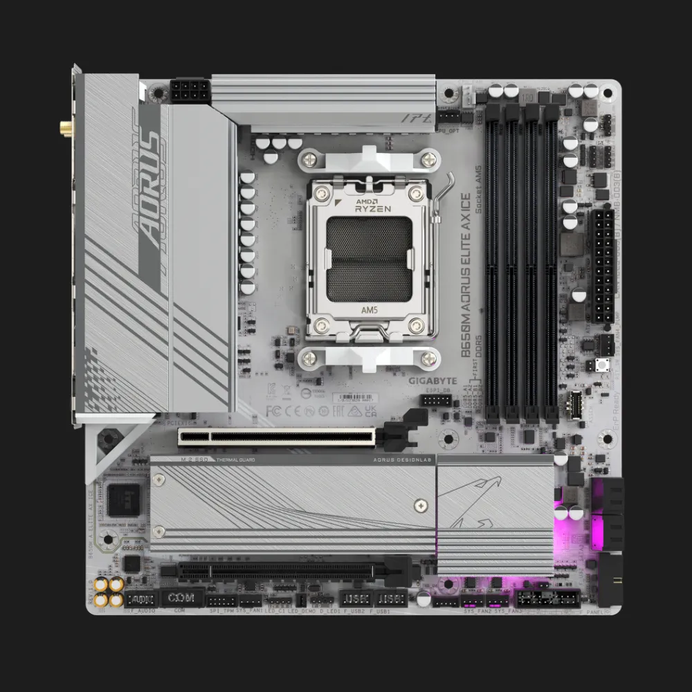 Материнська плата GIGABYTE B650M A ELITE AX ICE 1.1 (B650M A ELITE AX ICE 1.1)